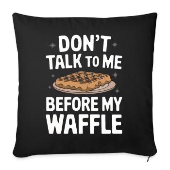 Gaufres Bonbons pour le petit-déjeuner - Housse de coussin décorative 45 x 45 cm - noir - Devant
