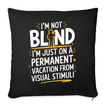 Blind blindness Visually impaired people - Sofa pillowcase 17,3'' x 17,3'' (45 x 45 cm) - black - Front