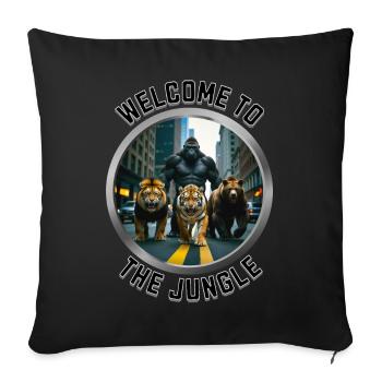 Welcome to the Jungle - Sofa pillowcase 17,3'' x 17,3'' (45 x 45 cm) - black - Front