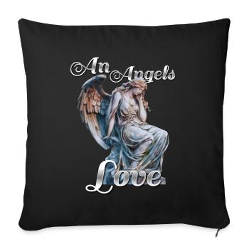 An Angels Love - Sofa pillowcase 17,3'' x 17,3'' (45 x 45 cm) - black - Front