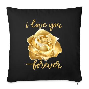 I Love You Forever - Sofa pillowcase 17,3'' x 17,3'' (45 x 45 cm) - black - Front