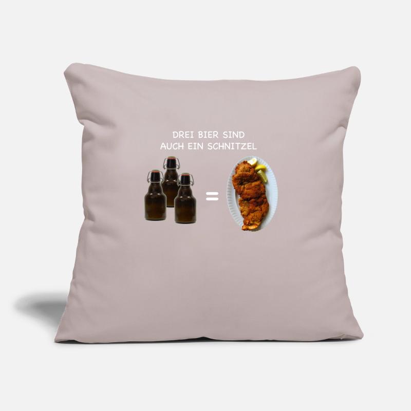 3 BEERs are also a SCHNITZEL drink drinking Sofa pillowcase 17,3'' x 17,3'' (45 x 45 cm)