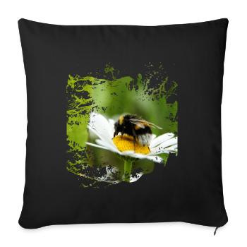 Les bourdons sont les soeurs des abeilles. - Housse de coussin décorative 45 x 45 cm - noir - Devant