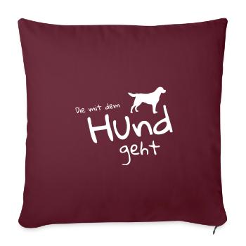 Dog holder gift idea dog - Sofa pillowcase 17,3'' x 17,3'' (45 x 45 cm) - burgundy - Front