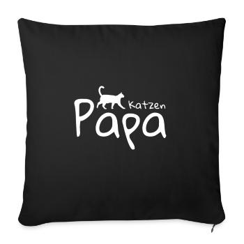 Cats Holder Gift Idea Cats Daddy - Sofa pillowcase 17,3'' x 17,3'' (45 x 45 cm) - black - Front