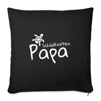 Turtles holder gift idea dad turtle - Sofa pillowcase 17,3'' x 17,3'' (45 x 45 cm) - black - Front