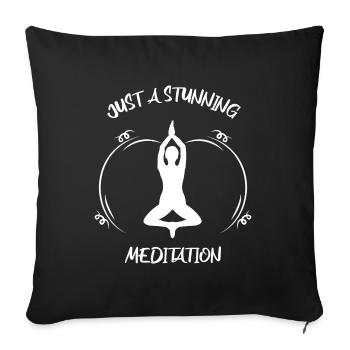 Meditaion - Sofakissenbezug 45 x 45 cm - Schwarz - Vorne