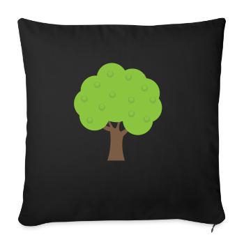 tree - Sofa pillowcase 17,3'' x 17,3'' (45 x 45 cm) - black - Front