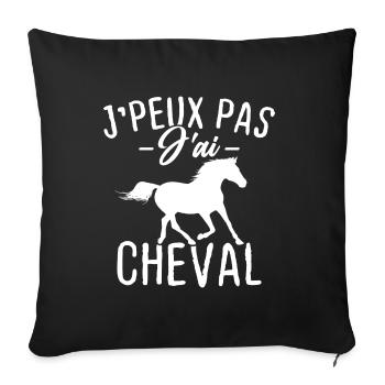 I don't them I have horse - Sofa pillowcase 17,3'' x 17,3'' (45 x 45 cm) - black - Front