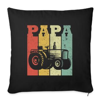 Dad tractor farmer - Sofa pillowcase 17,3'' x 17,3'' (45 x 45 cm) - black - Front