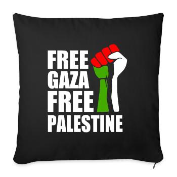 Free palestine - Housse de coussin décorative 45 x 45 cm - noir - Devant
