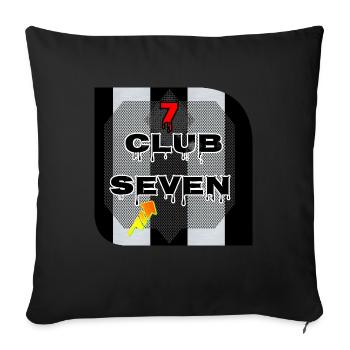 CLUB SEVEN 7 - Sofakissenbezug 45 x 45 cm - Schwarz - Vorne