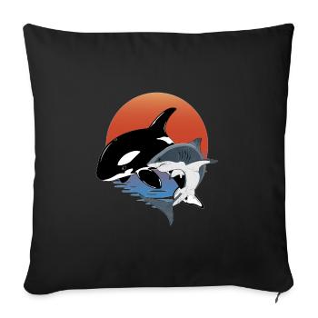 Orca - Sofa pillowcase 17,3'' x 17,3'' (45 x 45 cm) - black - Front