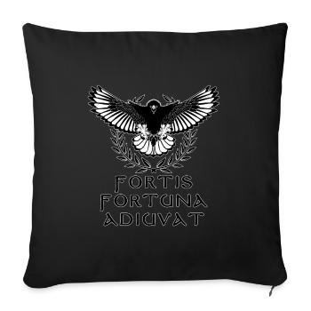 Aigle romain - Housse de coussin décorative 45 x 45 cm - noir - Devant