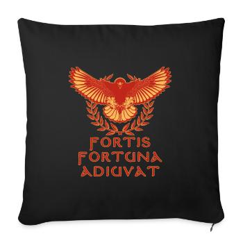 Aigle romain - Housse de coussin décorative 45 x 45 cm - noir - Devant