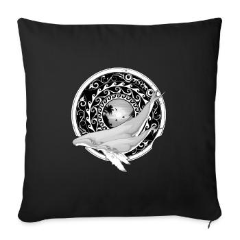 Humpbacks - Sofa pillowcase 17,3'' x 17,3'' (45 x 45 cm) - black - Front