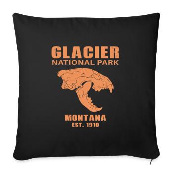 Glacier National Park Montana - Sofa pillowcase 17,3'' x 17,3'' (45 x 45 cm) - black - Front