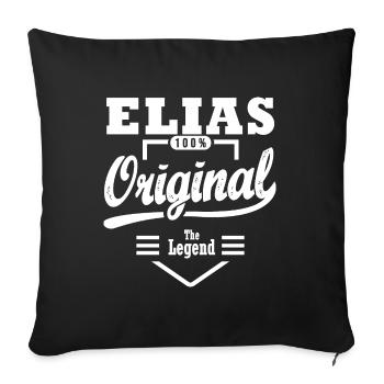Gift Elias original personalized first name elias - Sofa pillowcase 17,3'' x 17,3'' (45 x 45 cm) - black - Front