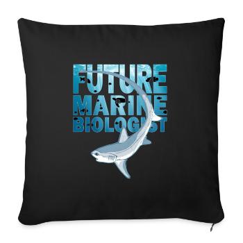Thresher Shark Thresher Shark Future Marine Biologist - Sofa pillowcase 17,3'' x 17,3'' (45 x 45 cm) - black - Front