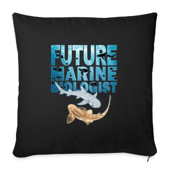Leopard Shark Whitetip Reef Shark - Sofa pillowcase 17,3'' x 17,3'' (45 x 45 cm) - black - Front