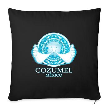 Manta rays Cozumel Mexico - Sofa pillowcase 17,3'' x 17,3'' (45 x 45 cm) - black - Front
