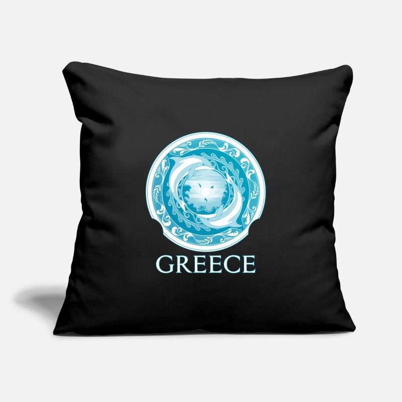 Dauphins Grèce Hellas Housse de coussin décorative 45 x 45 cm