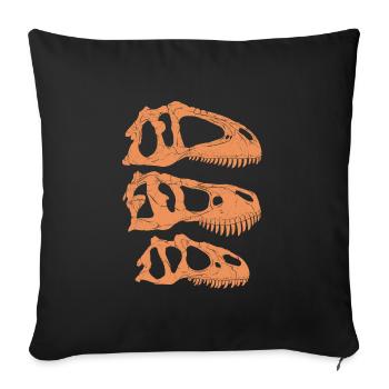 Giganotosaurus Tyrannosaurus Rex Allosaurus - Sofa pillowcase 17,3'' x 17,3'' (45 x 45 cm) - black - Front