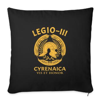 Legio 3 Cyrenaica - Sofakissenbezug 45 x 45 cm - Schwarz - Vorne