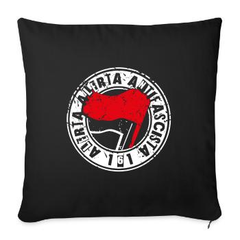 Alerta Alerta Antifascista161 Antifa - Housse de coussin décorative 45 x 45 cm - noir - Devant