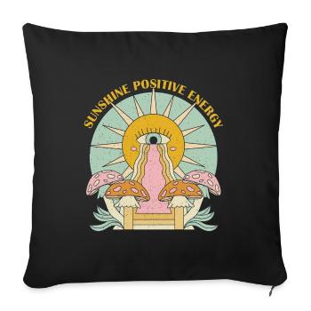 Sun Sunshine Motivation Graphic - Sofa pillowcase 17,3'' x 17,3'' (45 x 45 cm) - black - Front