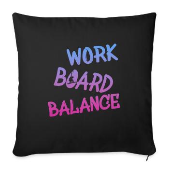 Work Board Balance - Sofakissenbezug 45 x 45 cm - Schwarz - Vorne