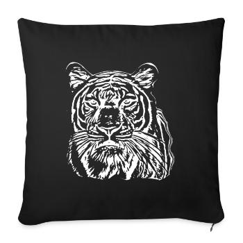 Tiger - Housse de coussin décorative 45 x 45 cm - noir - Devant