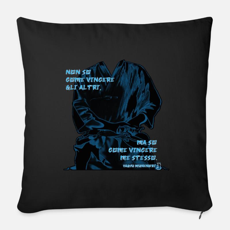Seiza - Iaijutsu - Housse de coussin décorative 45 x 45 cm - noir