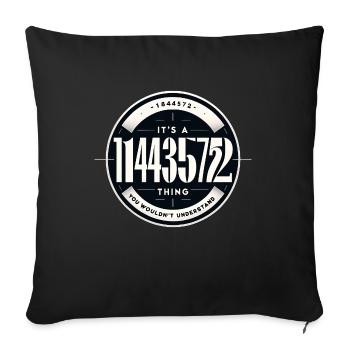 1443572 Exclusive Identity Badge - Sofa pillowcase 17,3'' x 17,3'' (45 x 45 cm) - black - Front