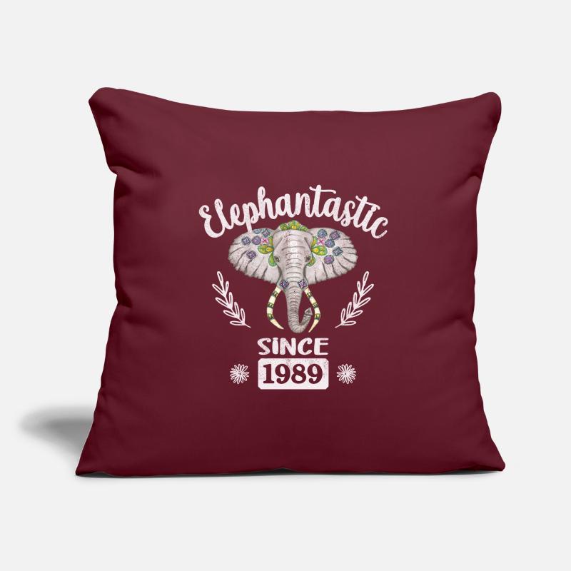 Elephantastic since 1989, Elephant Head Decorated Sofa pillowcase 17,3'' x 17,3'' (45 x 45 cm)