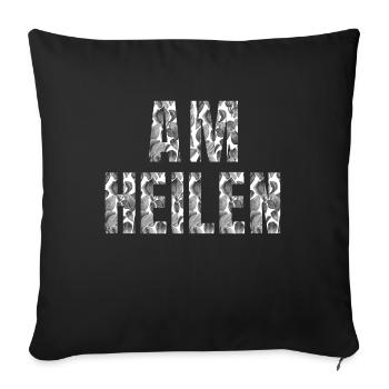 Am heilen - Shirt - Sofa pillowcase 17,3'' x 17,3'' (45 x 45 cm) - black - Front