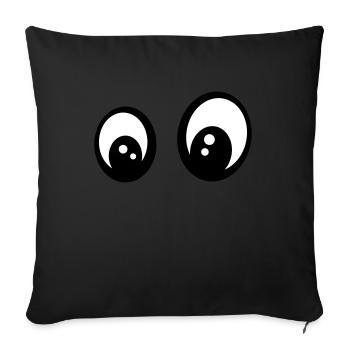 Yeux - Housse de coussin décorative 45 x 45 cm - noir - Devant