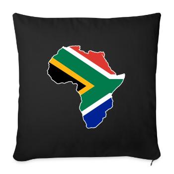 Südafrika - Sofakissenbezug 45 x 45 cm - Schwarz - Vorne