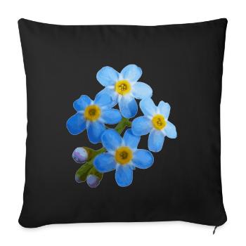Le marais-oublie-moi n'est pas un accroche-regard - Housse de coussin décorative 45 x 45 cm - noir - Devant