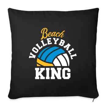 Beachvolleyball - Sofakissenbezug 45 x 45 cm - Schwarz - Vorne