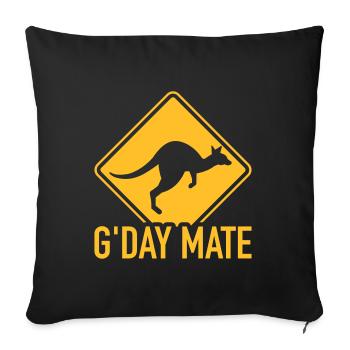 Australia - Sofa pillowcase 17,3'' x 17,3'' (45 x 45 cm) - black - Front