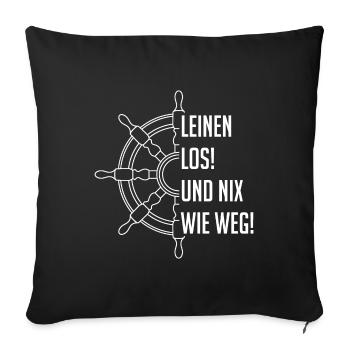 Leinen los! - Sofakissenbezug 45 x 45 cm - Schwarz - Vorne