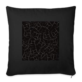 Math 3D Dice Pattern Gambling, Dice Have Fun - Sofa pillowcase 17,3'' x 17,3'' (45 x 45 cm) - black - Front