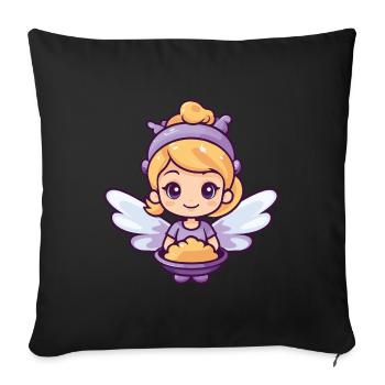 Baking Fairy Baking Cooking - Sofa pillowcase 17,3'' x 17,3'' (45 x 45 cm) - black - Front