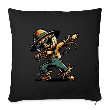 Dabbing Scarecrow - Sofa pillowcase 17,3'' x 17,3'' (45 x 45 cm) - black - Front