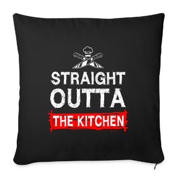 Straight Outta Cooking Chef - Sofa pillowcase 17,3'' x 17,3'' (45 x 45 cm) - black - Front