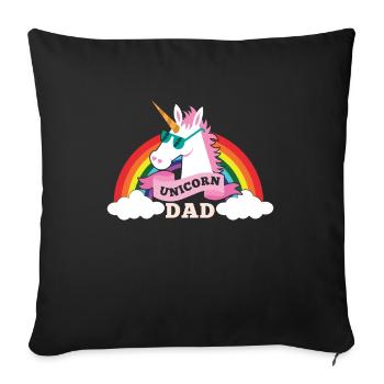 Unicorn Dad - cool sunglasses father - Sofakissenbezug 45 x 45 cm - Schwarz - Vorne