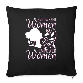 Empowered women Empower women - Housse de coussin décorative 45 x 45 cm - noir - Devant