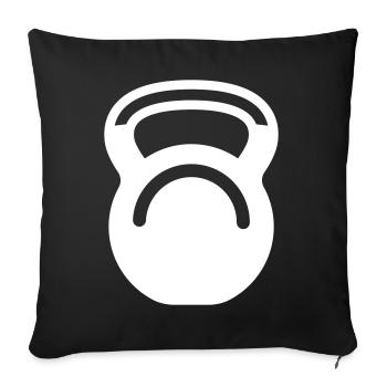 Dumbbell weights icon - Sofa pillowcase 17,3'' x 17,3'' (45 x 45 cm) - black - Front