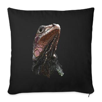 IGUANA - Sofa pillowcase 17,3'' x 17,3'' (45 x 45 cm) - black - Front